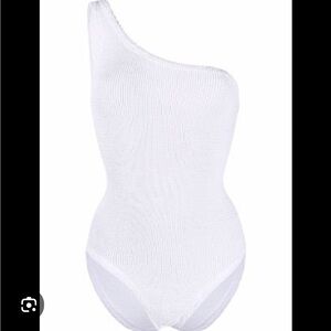 Hunza G one shoulder one piece swim one size